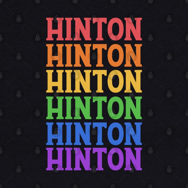 HINTON RAINBOW TEXT by OlkiaArt